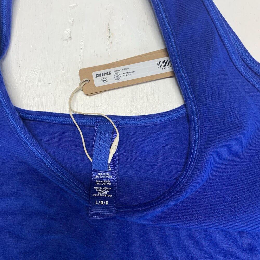 Skims Team USA Limited Edition Ribbed Tank Dress in Blue Women’s XXL